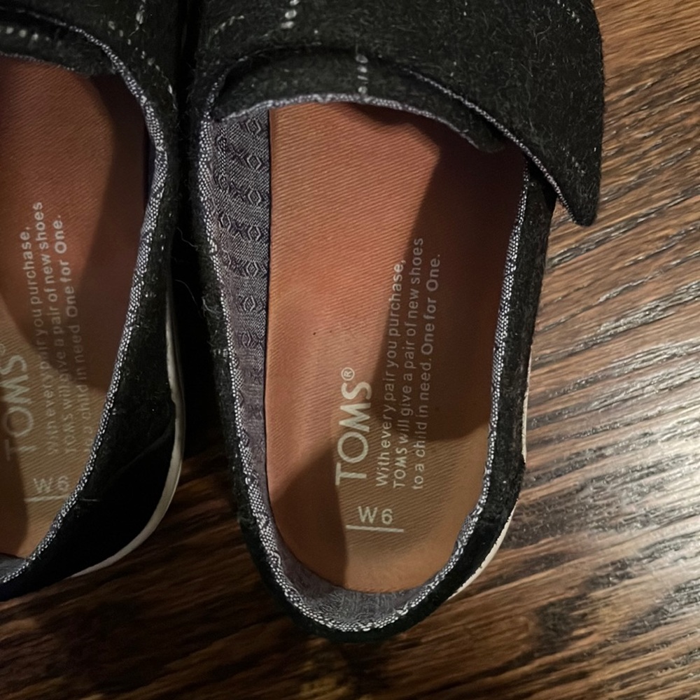Toms Altair black dotted wool suede shoes - Picture 2 of 4